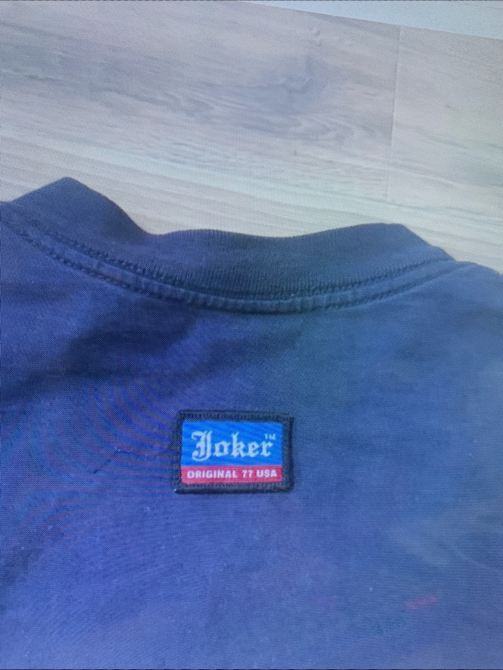Dark Blue Graphic Tee with Center Logo - Picture 4 of 4